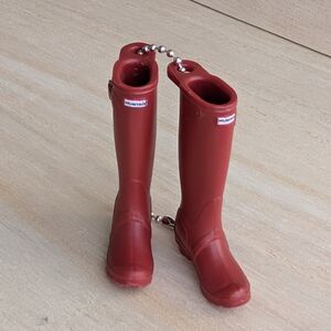 Hunter Red Miniature Rain Boots Keychain (New) Bag Charm Bandai, Doll Accessory